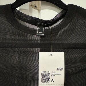 black mesh top size small from forever 21